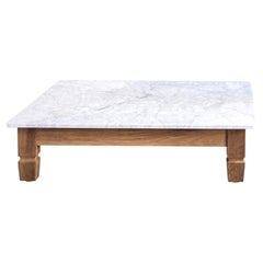 Gervasoni Jeko 11 Coffee Table - design Paola Navone - ECOTeak - Carrara marble