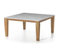 Gervasoni Jeko 31 Table - design Paola Navone - ECOTeak with Carrara marble top