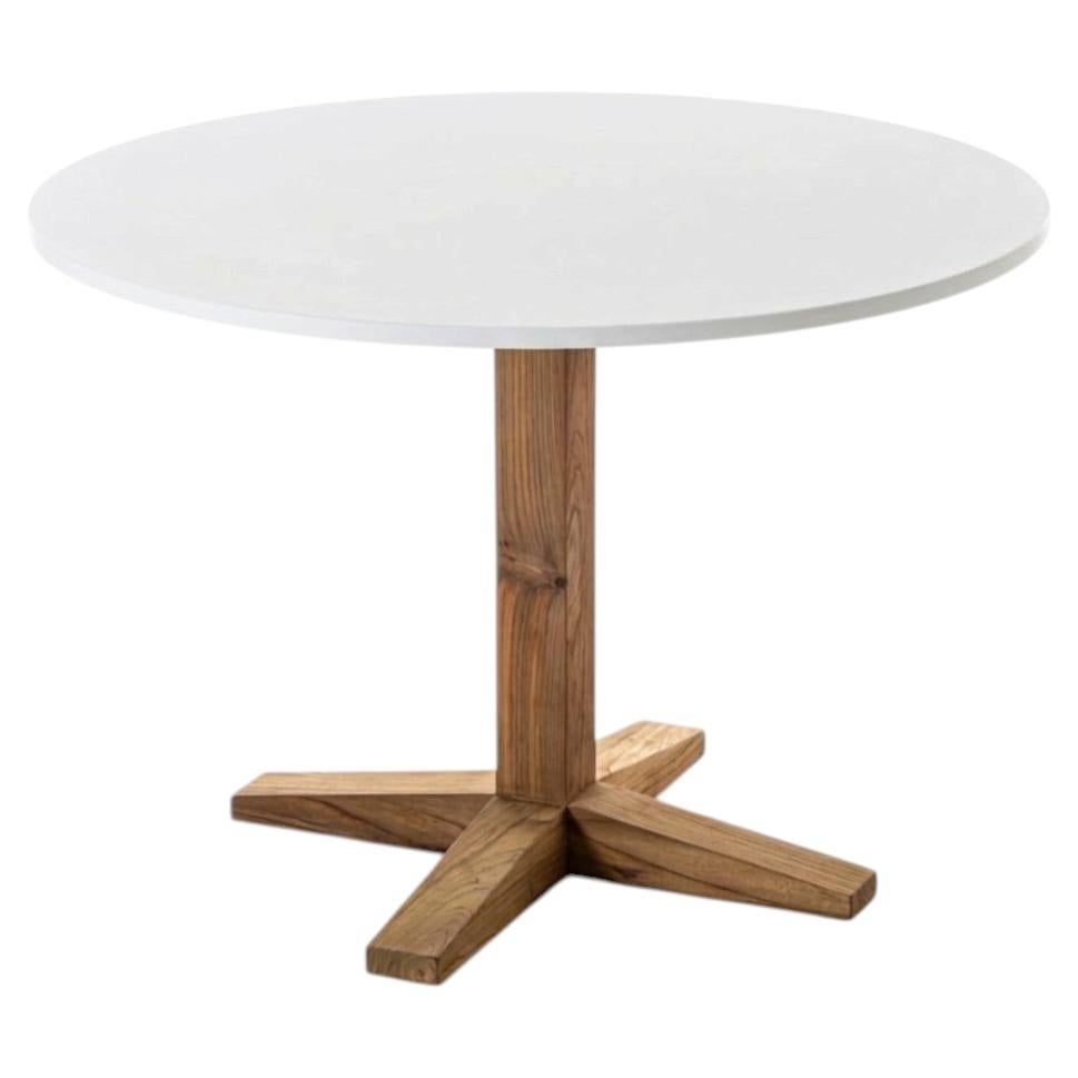 Gervasoni Jeko 35 Round table design Paola Navone ECOTeak - Concrete top