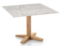 Gervasoni Jeko 35 Table - design Paola Navone - ECOTeak with Carrara marble top