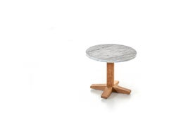 Gervasoni Jeko 40 Couchtisch - Design Paola Navone - ECOTeak - Carrara-Marmor