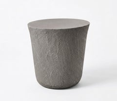 Gervasoni Kasane 19 Pouf - design Nendo - Clay-finished surface - Stone