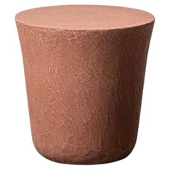 Gervasoni Kasane 19 Pouf - design Nendo - Clay-finished surface - Terracotta