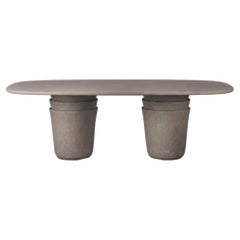 Table Gervasoni Kasane 31 - design Nendo, structure en terre cuite - Pierre