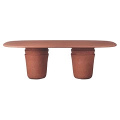 Table Gervasoni Kasane 31 - design Nendo, structure en terre cuite - Terracotta