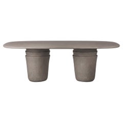 Table Gervasoni Kasane 33 - design Nendo, structure en terre cuite - Pierre