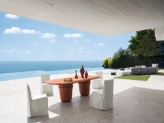 Gervasoni Kasane 33 Table - design Nendo, structure en terre cuite - Terracotta