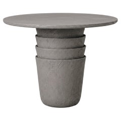 Gervasoni Kasane 35 Table - design Nendo - Clay-finished structure - Stone