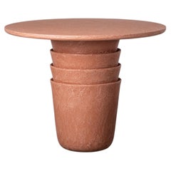 Gervasoni Kasane 35 Table - design Nendo - Clay-finished structure - Terracotta