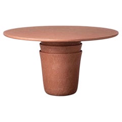 Mesa Gervasoni Kasane 38 - design Nendo - Estructura acabado arcilla - Terracota