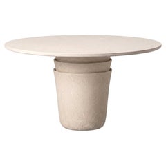 Gervasoni Kasane 39 Table - design Nendo - Clay-finished structure - Sabbia