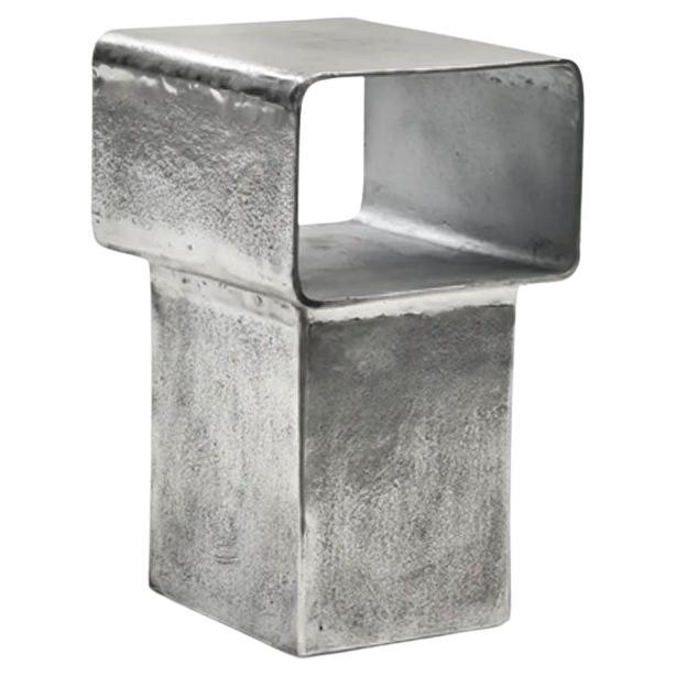 Gervasoni KIRA 43 Side Table in Cast aluminum Chrome by Marta Giardini