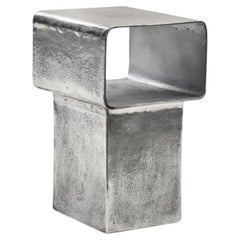 Gervasoni KIRA 43 Side Table in Cast aluminum Chrome by Marta Giardini