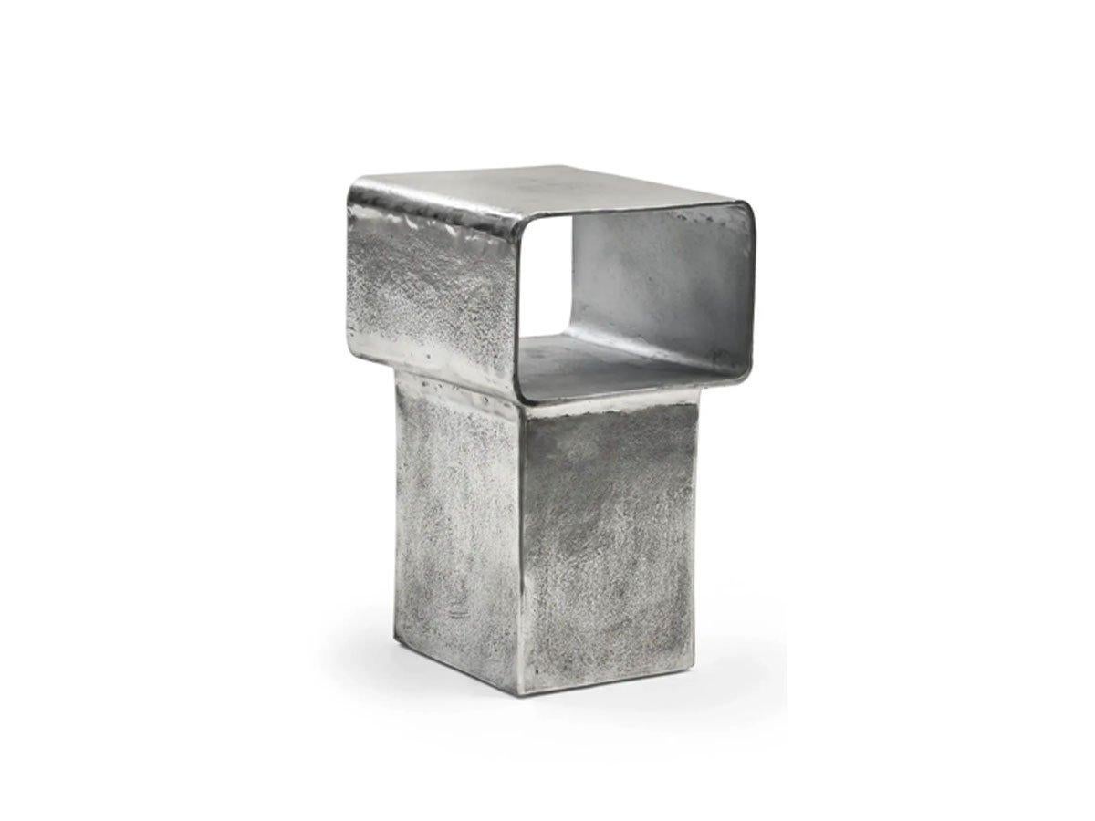 Italian Gervasoni KIRA 46 Side Table in Cast aluminum Chrome by Marta Giardini For Sale