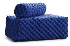Gervasoni Kubo Convertible Pouf Bed design Paola Navone - 3D Blue