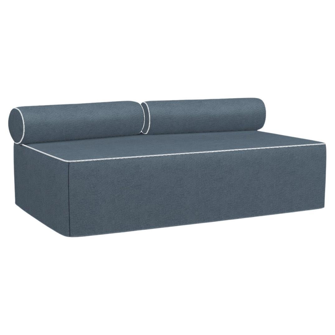 Gervasoni Kubo XL Ottoman /Bed in Munch Upholstery & Wood Base by Paola Navone For Sale