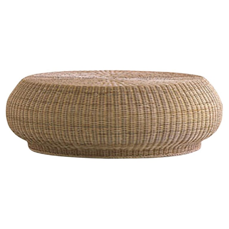 Rattan Ottomans And Poufs 83 For, Large Round Wicker Ottoman