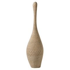 Gervasoni Large Bolla Standing Lamp in Natural Rattan Core by Michael Sodeau