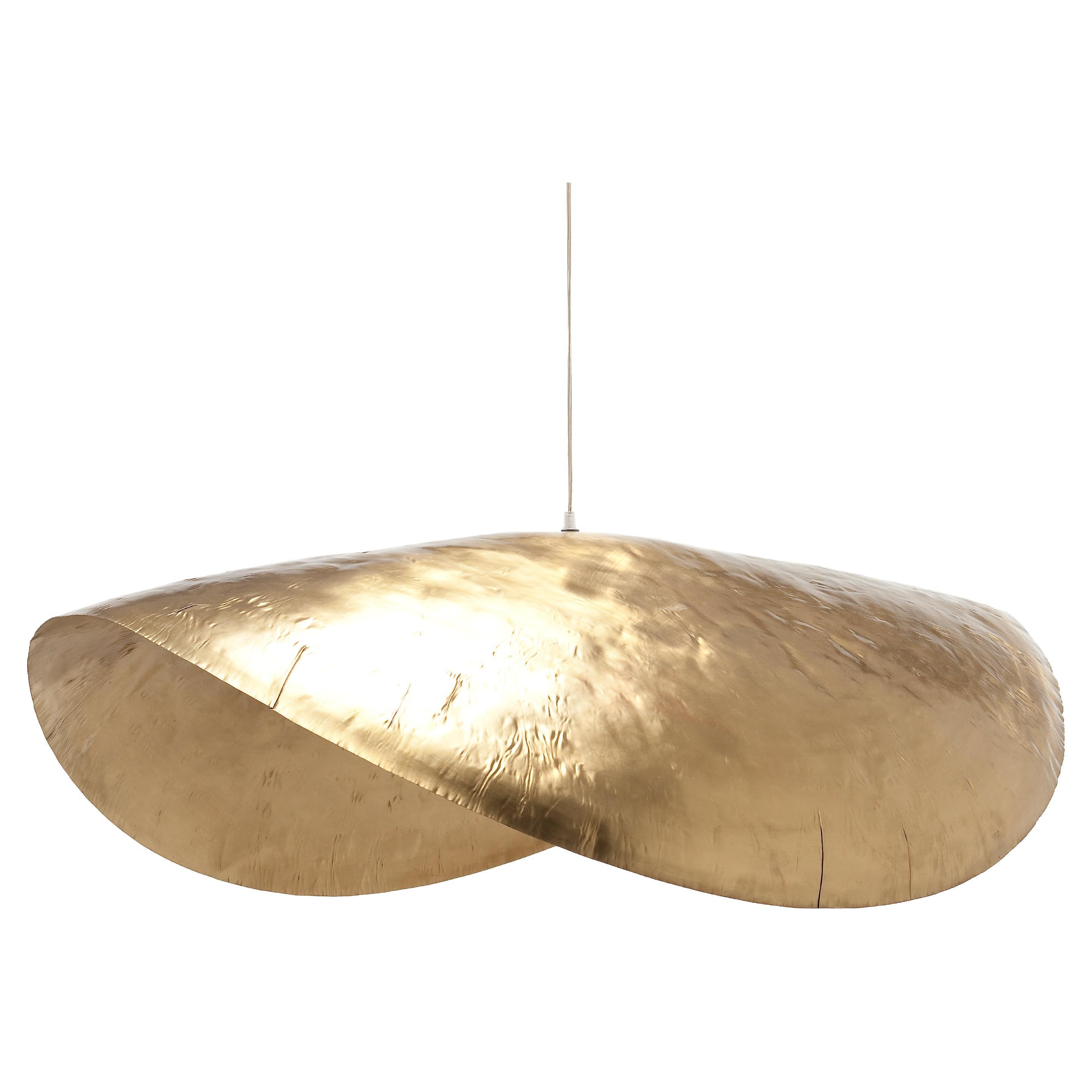 Gervasoni Large Brass Suspension Lamp in Matt Brass by Paola Navone