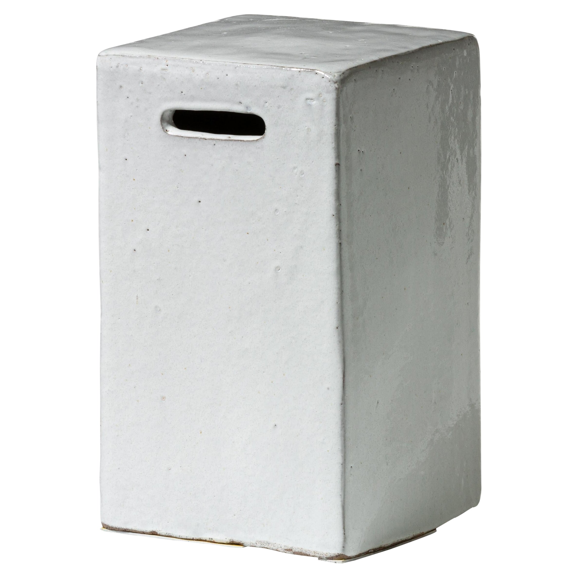 Gervasoni Large Inout 43 Side Table in White Ceramic by Paola Navone