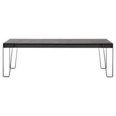 Gervasoni Grande table Inout 933 avec plateau en porcelaine grise et cadre gris