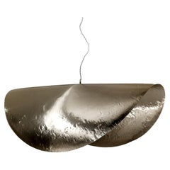 Gervasoni Large Silver Suspension Lamp in Nickel Plated Brass by Paola Navone