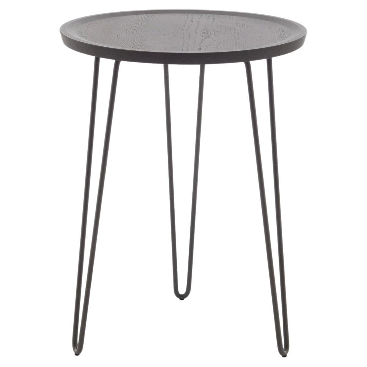 Gervasoni LC 46 Night Table in Grey Top with Mat Grey Steel by Paola Navone