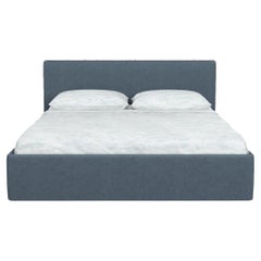 Gervasoni Linea D Bed in Munch Upholstery & Walnut Feet by Paola Navone