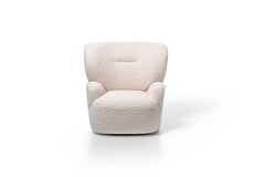 Fauteuil pivotant Gervasoni Loll 09 en tissu polaire par Paola Navone