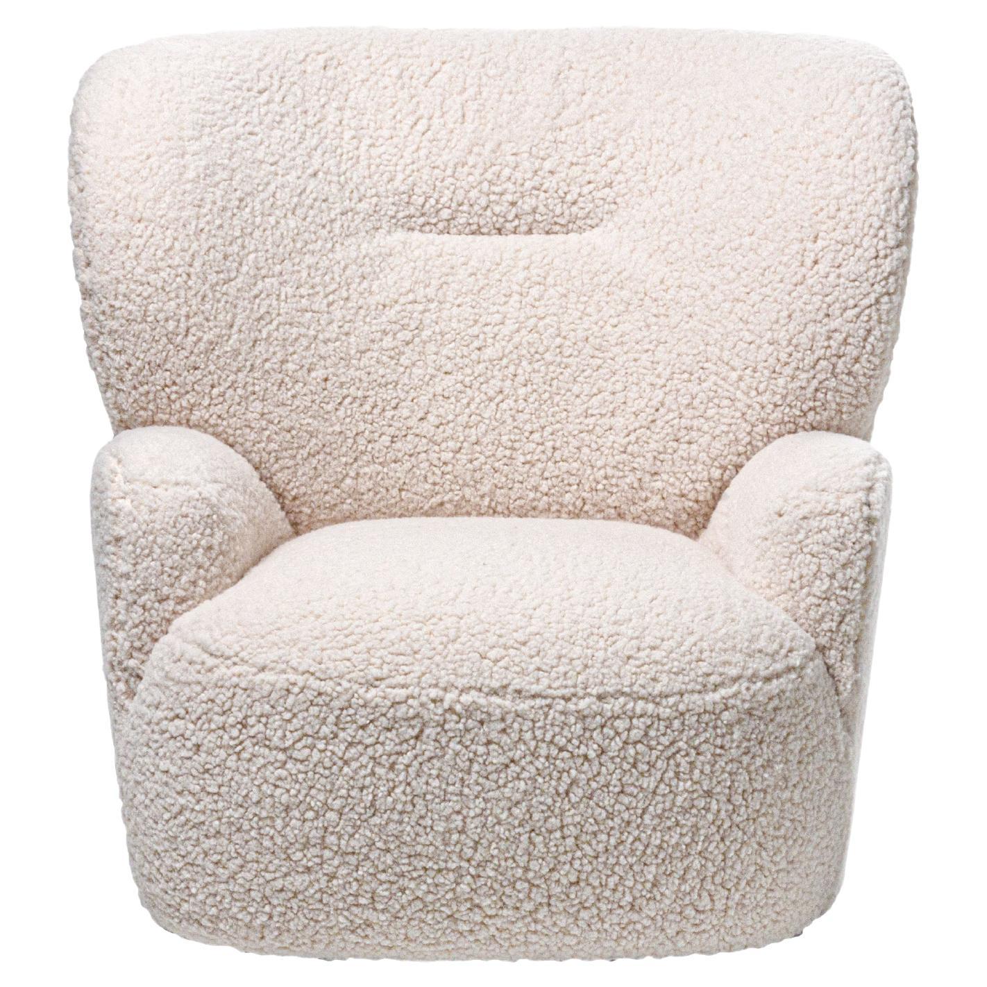 Gervasoni Loll 09 Swivel Armchair in Polar Upholstery by Paola Navone For Sale