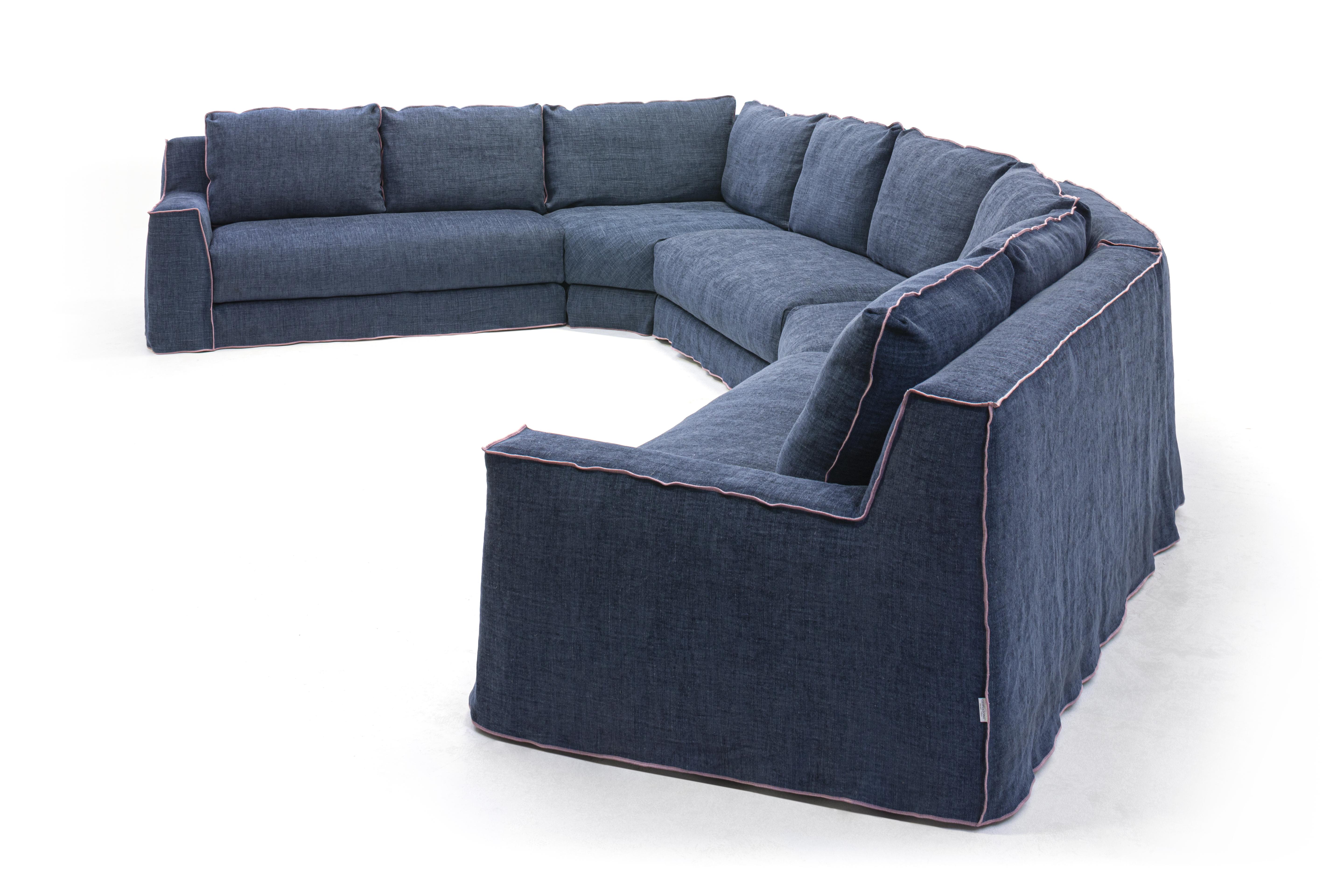 Modern Gervasoni Loll 11 Modular Sofa in Munch Upholstery by Paola Navone For Sale