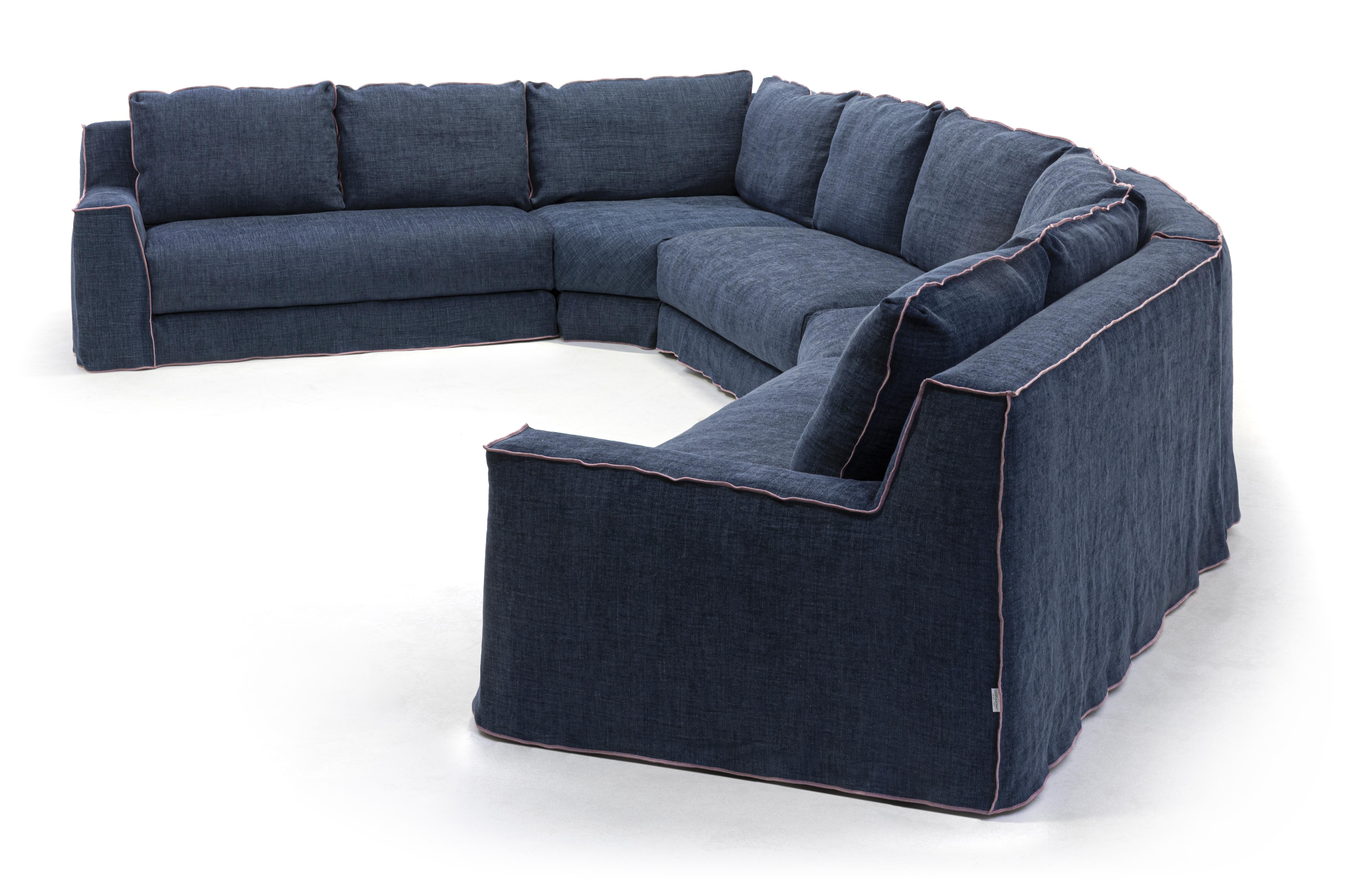 Italian Gervasoni Loll 11 Modular Sofa in Munch Upholstery by Paola Navone For Sale