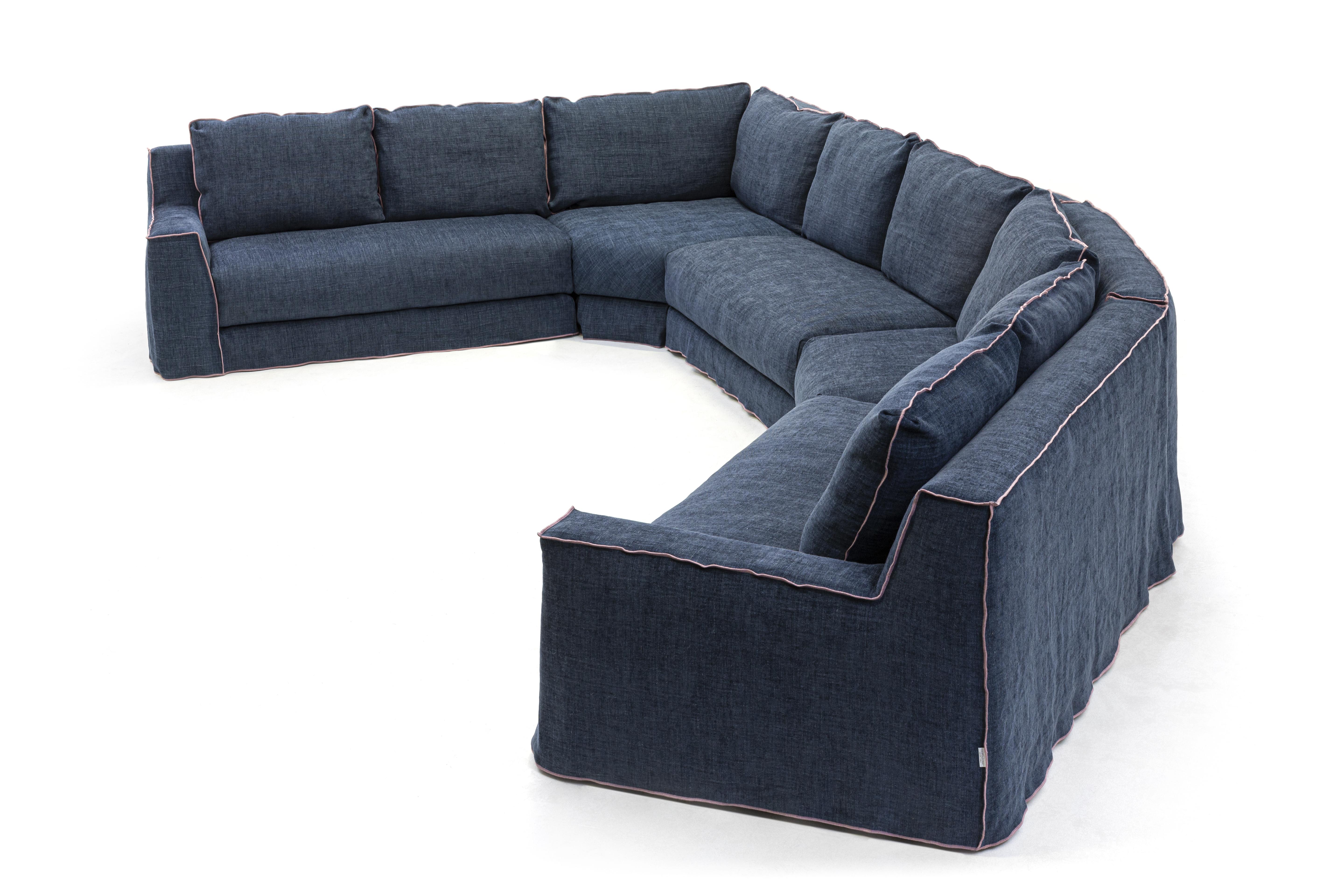 Gervasoni Loll 11 Modular Sofa in Munch Upholstery by Paola Navone For Sale 1