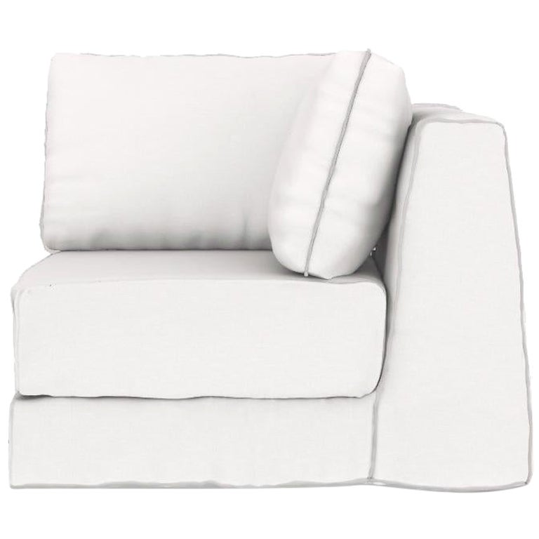 Gervasoni Loll 27 AN Elemento angolare modulare in lino bianco di Paola Navone