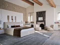 Gervasoni Loll 80 Double Bed with Slatted Base design Paola Navone - Tweed