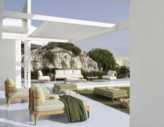 Gervasoni Mediterraneo 13 Ottoman - design Francesco Meda - Teak structure