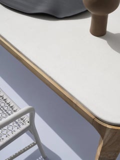 Gervasoni Mediterraneo 33 Mesa diseño Francesco Meda - Teca con tablero de hormigón