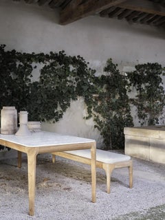 Gervasoni Mediterraneo 33 Table - design Francesco Meda - Teak with marble top