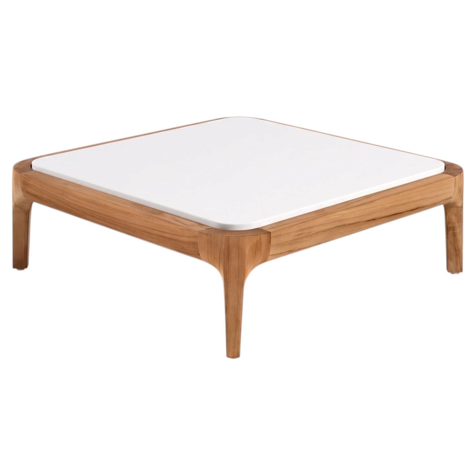 Gervasoni Mediterraneo 41 Coffee Table design Francesco Meda - Teak/concrete top in vendita