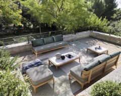 Gervasoni Mediterraneo 43 Coffee Table design Francesco Meda - Teak/concrete top