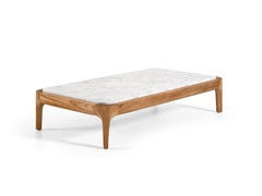 Gervasoni Mediterraneo 43 Coffee Table design Francesco Meda - Teak / marble top