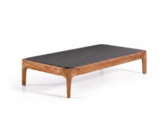 Gervasoni Mediterraneo 43 Coffee Table design Francesco Meda-Teak/stoneware top