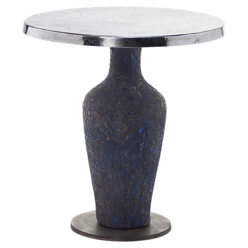 Gervasoni Moon 40 Side Table with Cast Iron Base & Cast Aluminium Top