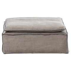 Gervasoni More 08 P Ottoman in Gesso Upholstery by Paola Navone