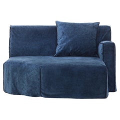 Gervasoni More 22 R Arm Modular Dormeuse in Midnight Upholstery, Paola Navone