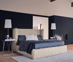 Gervasoni Nest Double Bed with Slatted Base design Paola Navone - Stone
