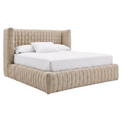 Gervasoni Nest Double Bed with Slatted Base design Paola Navone - Stone
