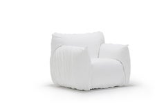 Gervasoni Nuvola 05 Loungesessel mit weißer Leinenpolsterung von Paola Navone