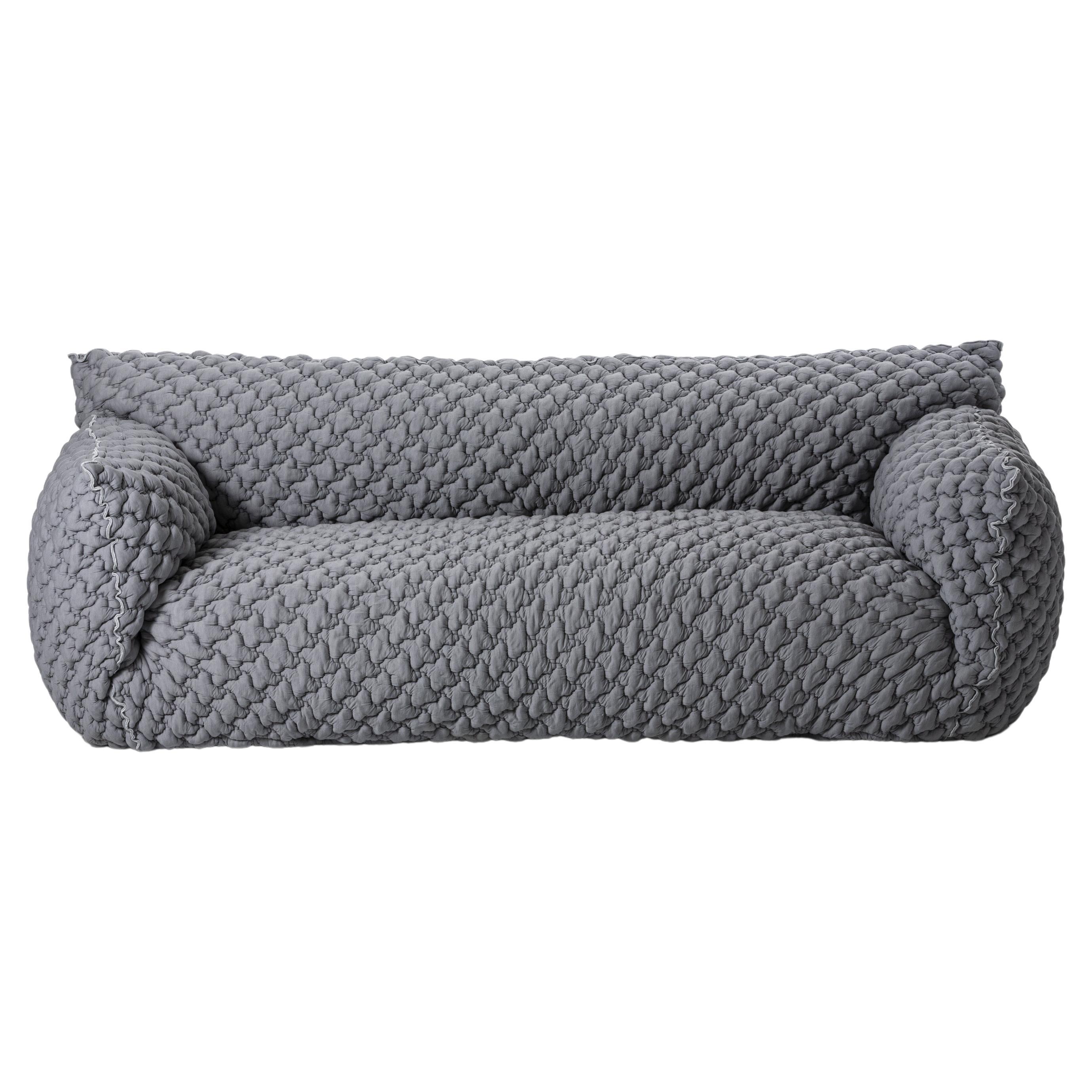 Gervasoni Nuvola 12 Sofa in E - 3D Gray Upholstery by Paola Navone For Sale  at 1stDibs