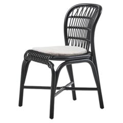 Gervasoni Santé 23 Chair - Charcoal-stained rattan frame